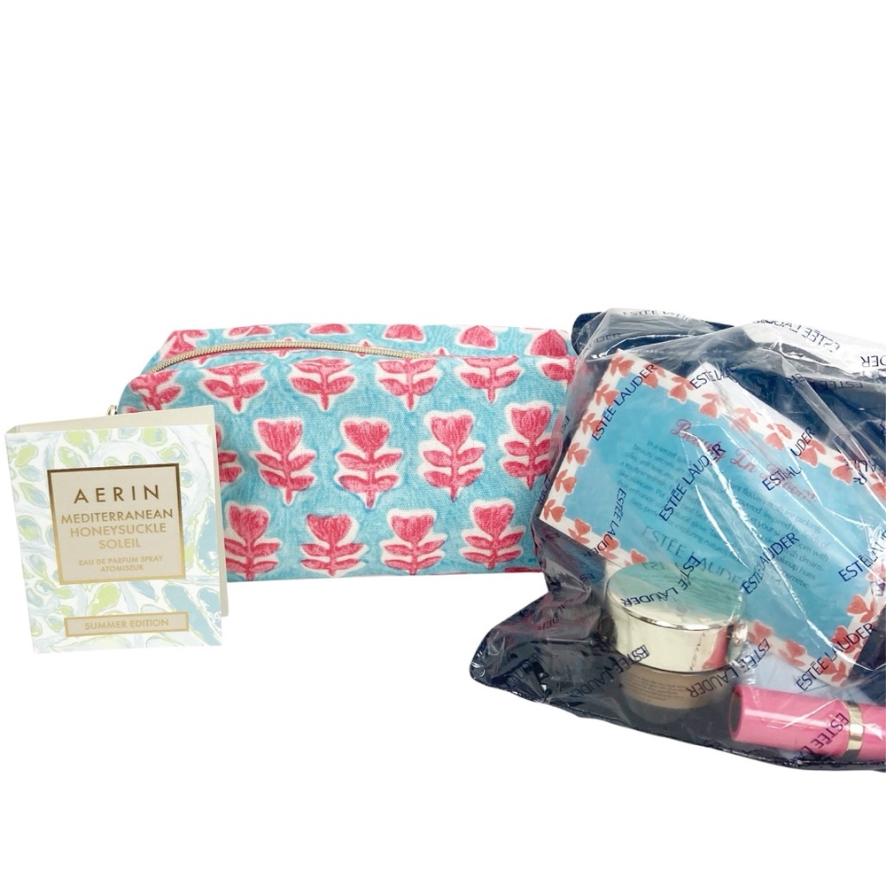 Estee Lauder 6-Piece Set with Molly Mahon Cosmetic Pouch + Aerin Sample NWT - Picture 2 of 10